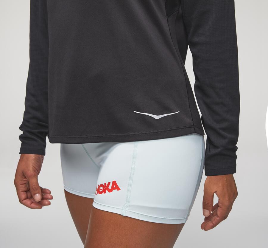 Tops Womens - Hoka One One Performance Long Sleeve - Black - FSGUITQ-12